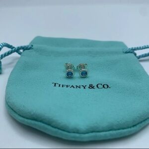 Tiffany & Co Blue Aquamarine Color By The Yard Earrings